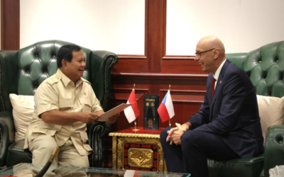MENHAN PRABOWO MENERIMA COURTESY CALL DUBES CEKO, BAHAS KERJA SAMA TRANSFER TEKNOLOGI PERTAHANAN